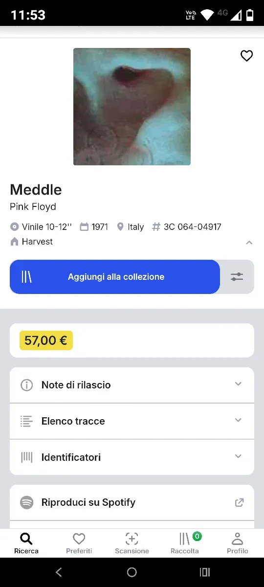 Vinile Pink Floyd middle