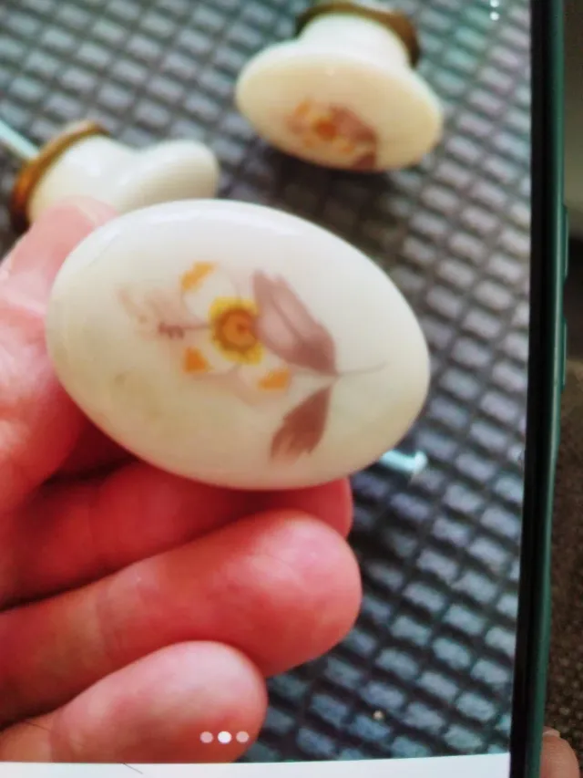 23 Tiradores cerámica flor vintage