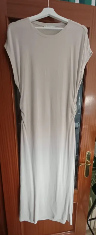 Vestido Mango Talla Única Beige