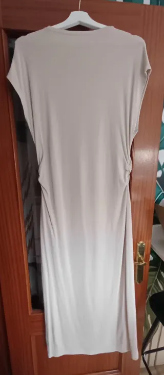 Vestido Mango Talla Única Beige
