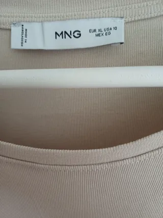 Vestido Mango Talla Única Beige