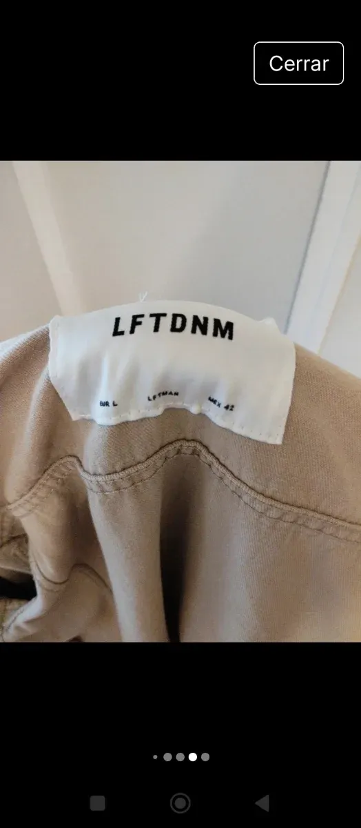 Chaqueta tejana beige T/L