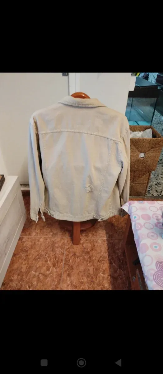 Chaqueta tejana beige T/L