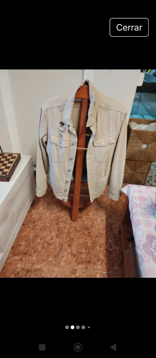 Chaqueta tejana beige T/L