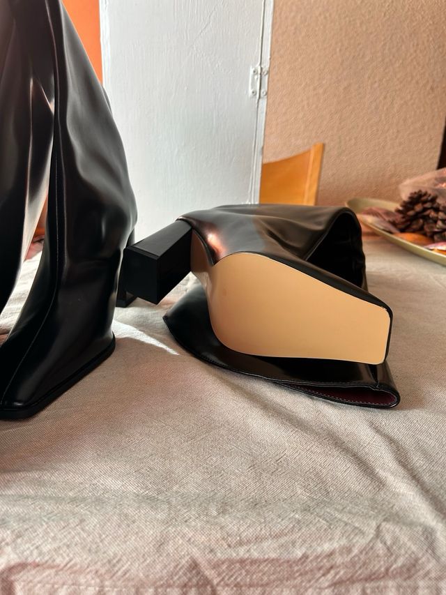 Botas altas negras de invierno