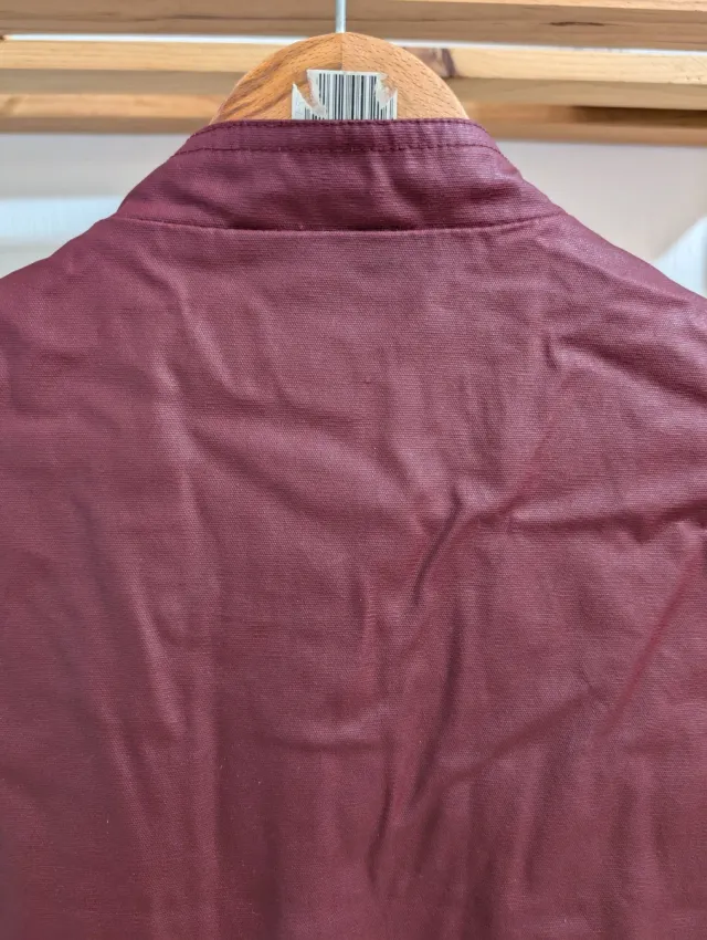 Waxed Gilet Vest, Burgundy, British Country Style