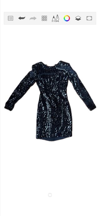 Vestido Bershka negro lentejuelas fiesta