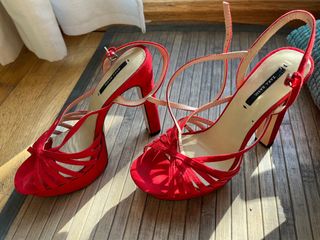 Sandalias Zara Rojas Talla 38