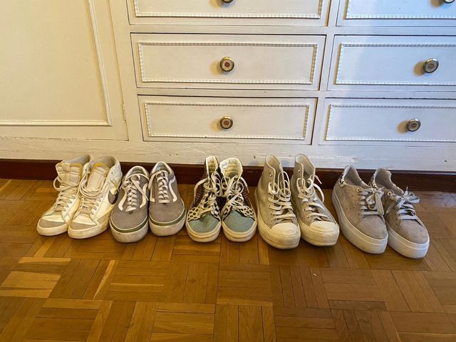 Lote 5 pares zapatillas deportivas y botas T.39