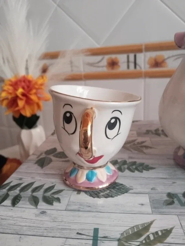 Tetera y tazas Bella y Bestia porcelana