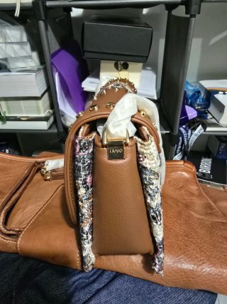 Borsa Liu Jo crossbody marrone e multicolor