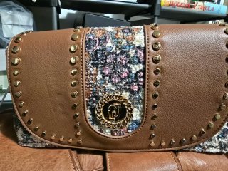 Borsa Liu Jo crossbody marrone e multicolor