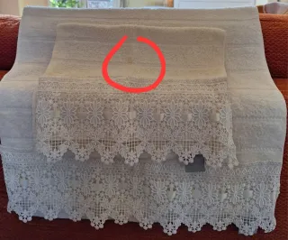 Asciugamani vintage con pizzo