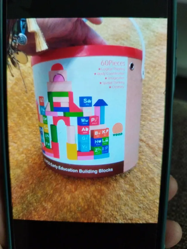 Juegos de construcción de madera con letras