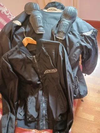 Chaqueta Moto Doble Protección Negra