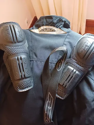 Chaqueta Moto Doble Protección Negra