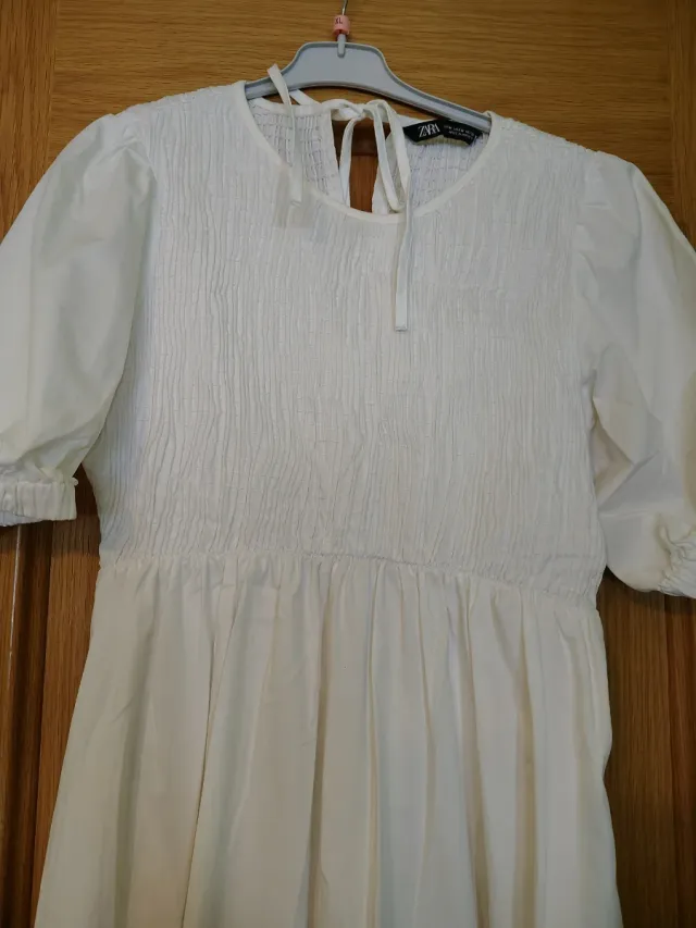 Vestido largo Zara blanco