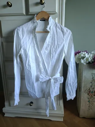 Blusa Massimo Dutti T40 Blanca