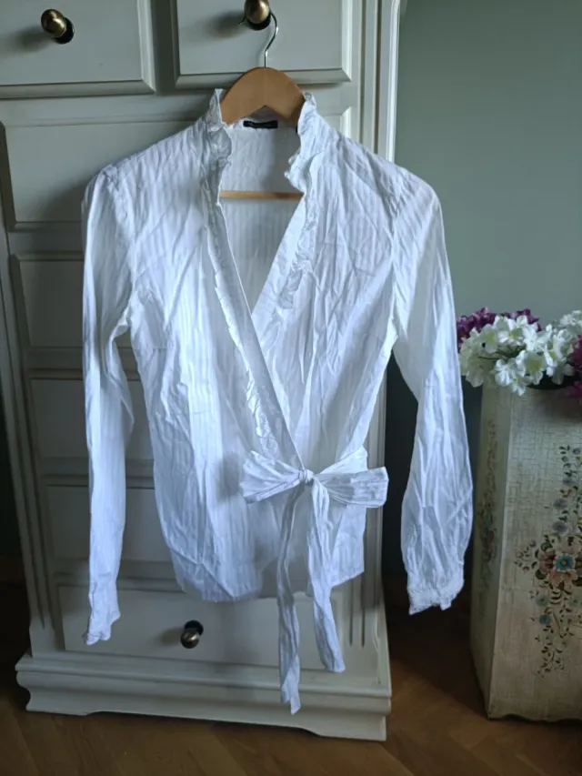 Blusa Massimo Dutti T40 Blanca