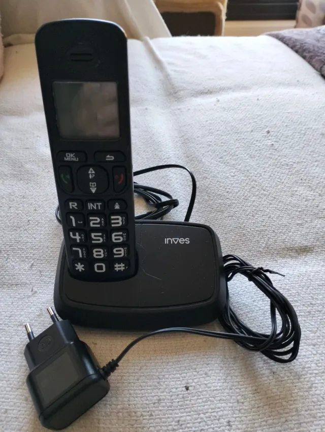 Teléfono fijo inalámbrico INVES negro
