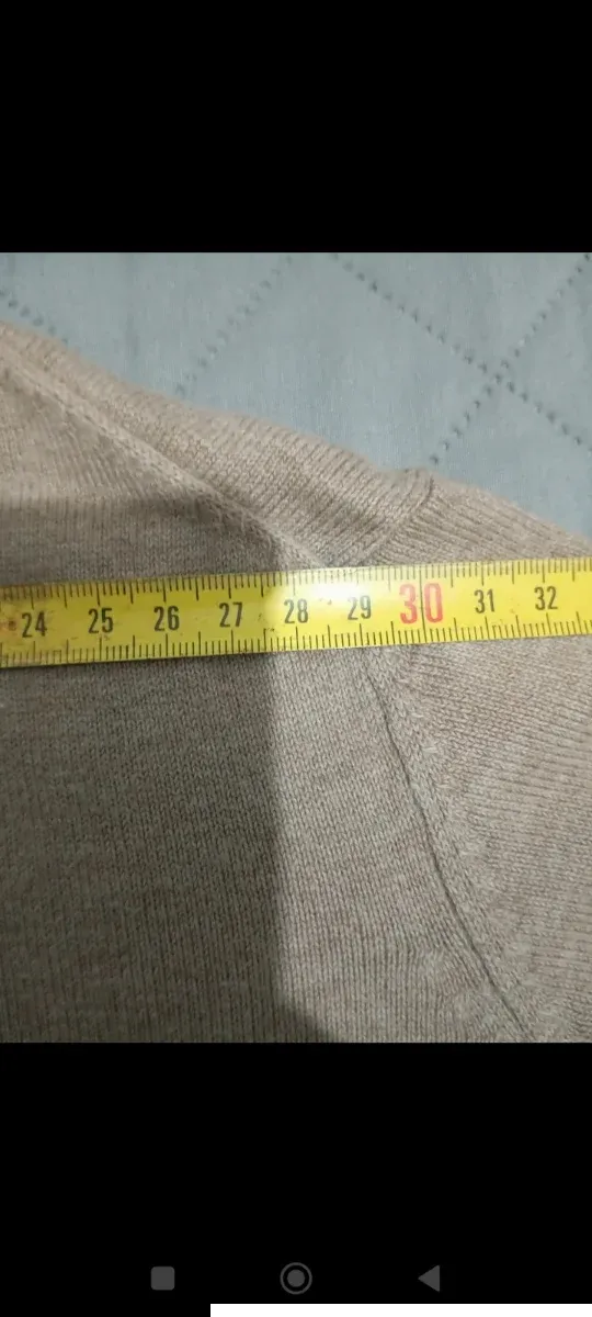 Pullover manica corta collo dolcevita beige