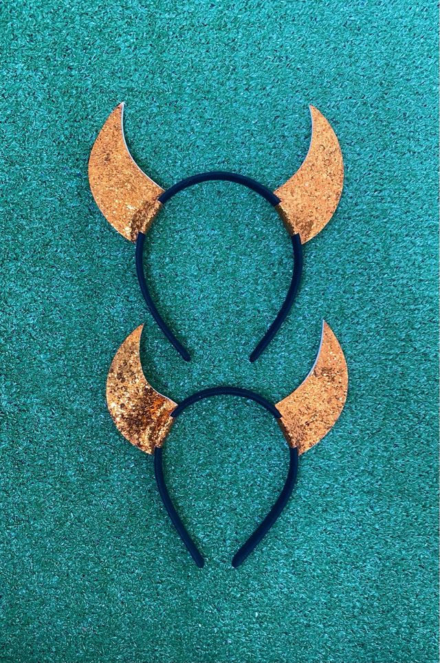 Lote 2 Diademas cuernos Brillantes Disfraz