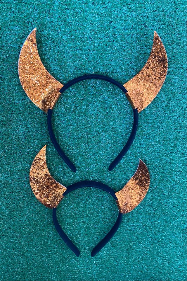 Lote 2 Diademas cuernos Brillantes Disfraz