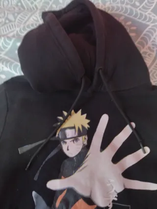 Sudadera Naruto Talla M Niño Negra