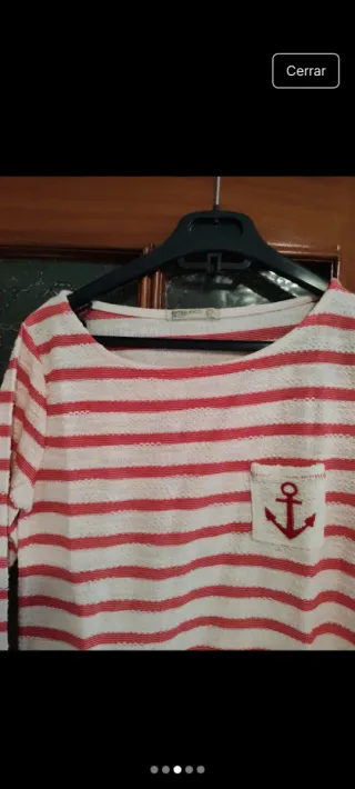 Jersey rayas manga 3/4 con ancla