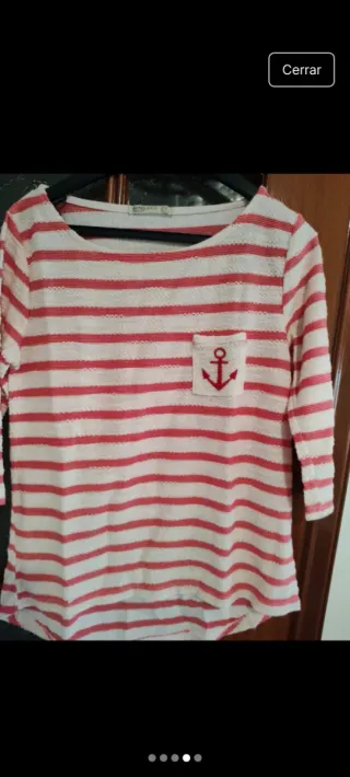 Jersey rayas manga 3/4 con ancla