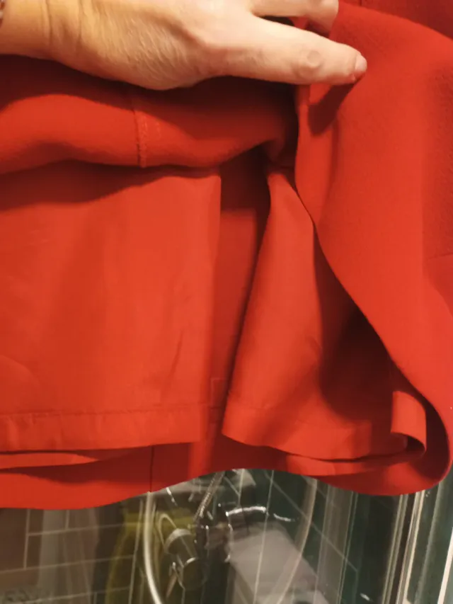 Traje 2 piezas falda y americana rojo