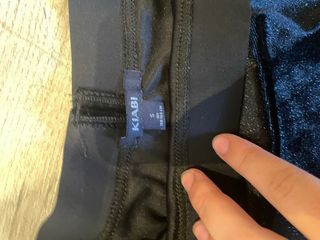 Falda negra aterciopelada con brillantes talla S