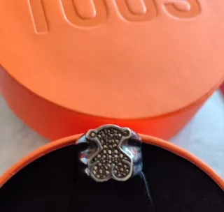 Anillo Tous Oso Plata y Circonitas.