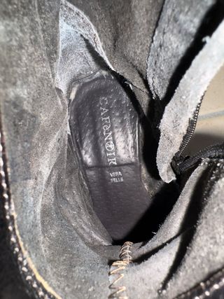 Italian real leather buckle block heel ankle boots