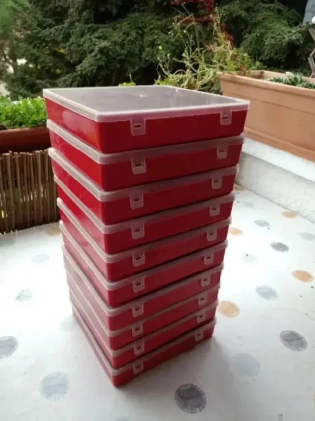 Pack 10 Cajas Plástico Rígido Tapa