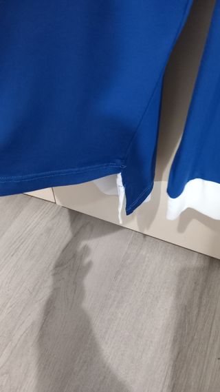 Maglia donna bluette con inserto bianco tg 52