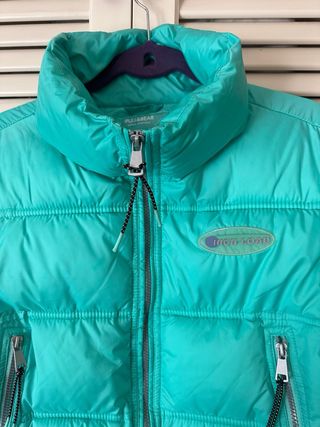 Cazadora bomber acolchada Pull&Bear verde menta