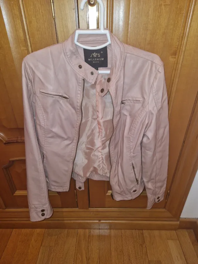 Chaqueta polipiel rosa Millenium Basic