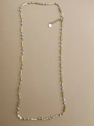 CADENA ORO BLANCO AMARILLO 18 KILATES CON RELIEVE