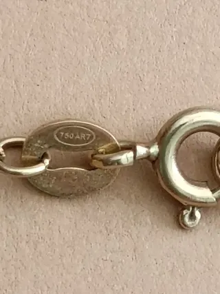 CADENA ORO BLANCO AMARILLO 18 KILATES CON RELIEVE