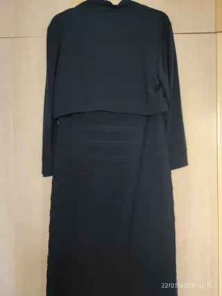 Vestido fiesta GINA BACCONI azul T.XXL