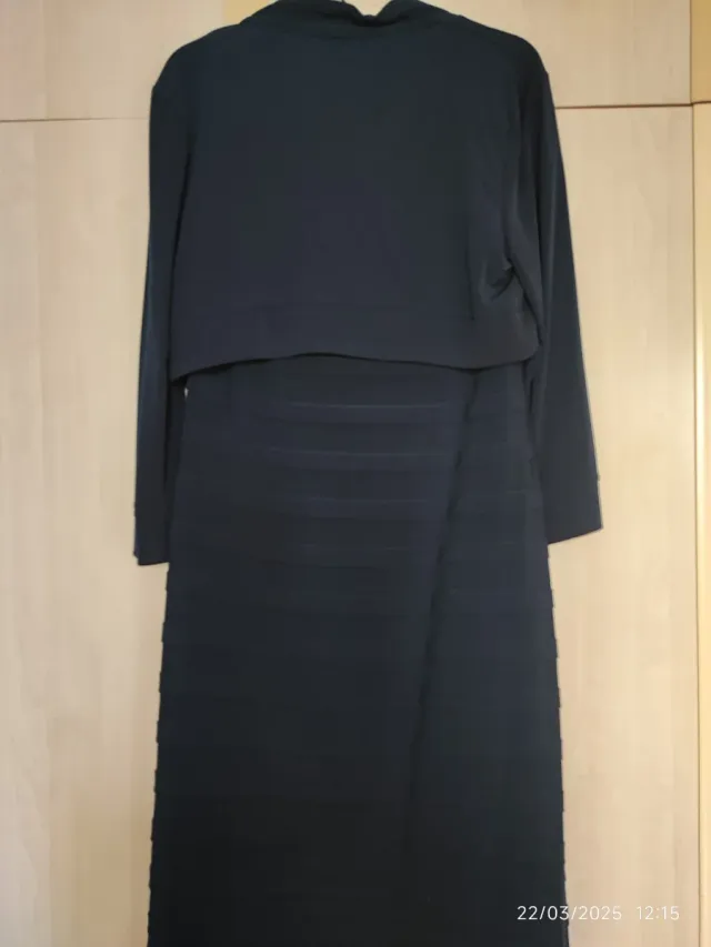 Vestido fiesta GINA BACCONI azul T.XXL