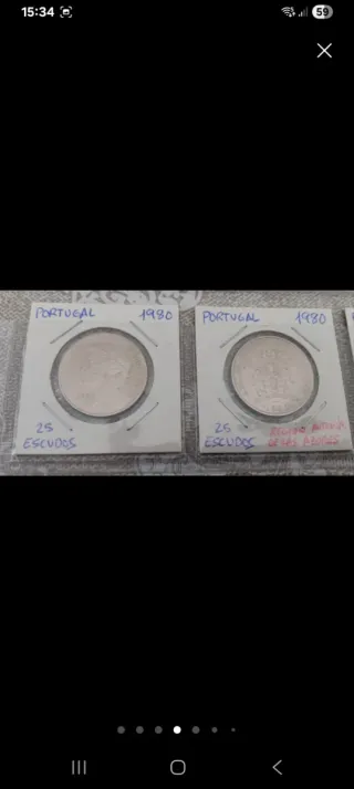 20 Monete Portogallo, 1 in argento.