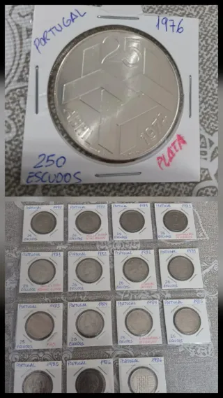 20 Monete Portogallo, 1 in argento.