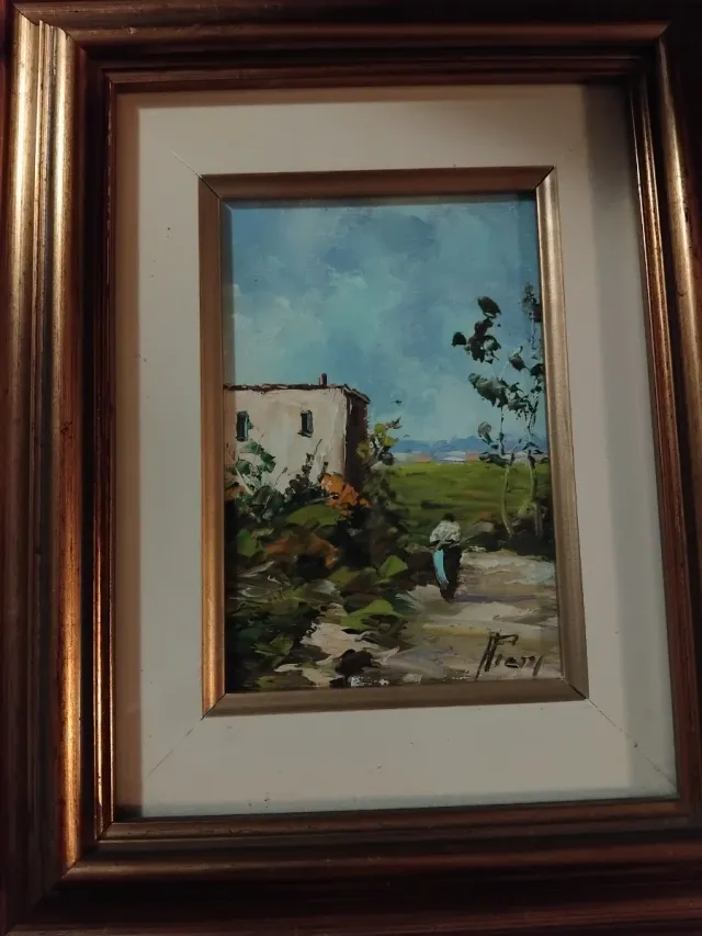 Quadro vintage ad olio