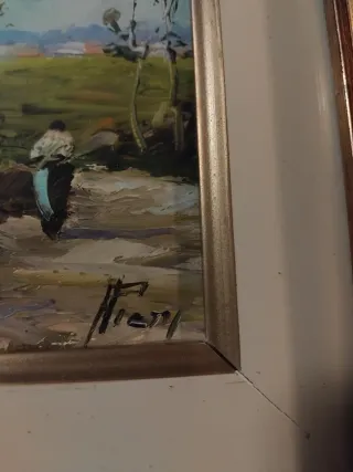 Quadro vintage ad olio