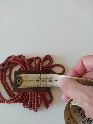 Pulsera elástica madera y piedras terracota