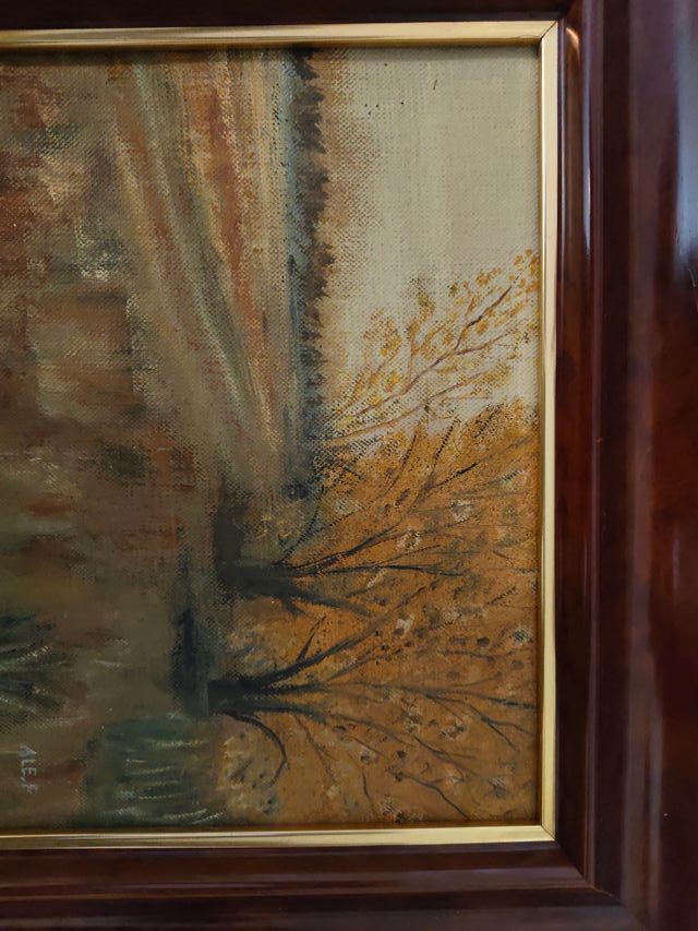 Cuadro paisaje al óleo