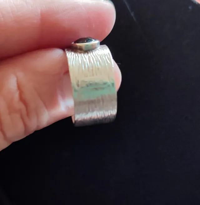 Anillo Tous Oso Negro Plata