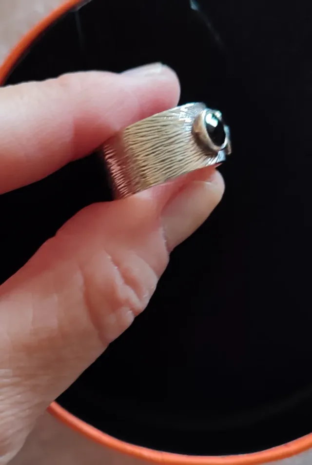 Anillo Tous Oso Negro Plata